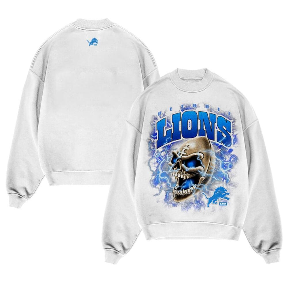 SANA x Detroit Lions Skull Football Sweatshirt